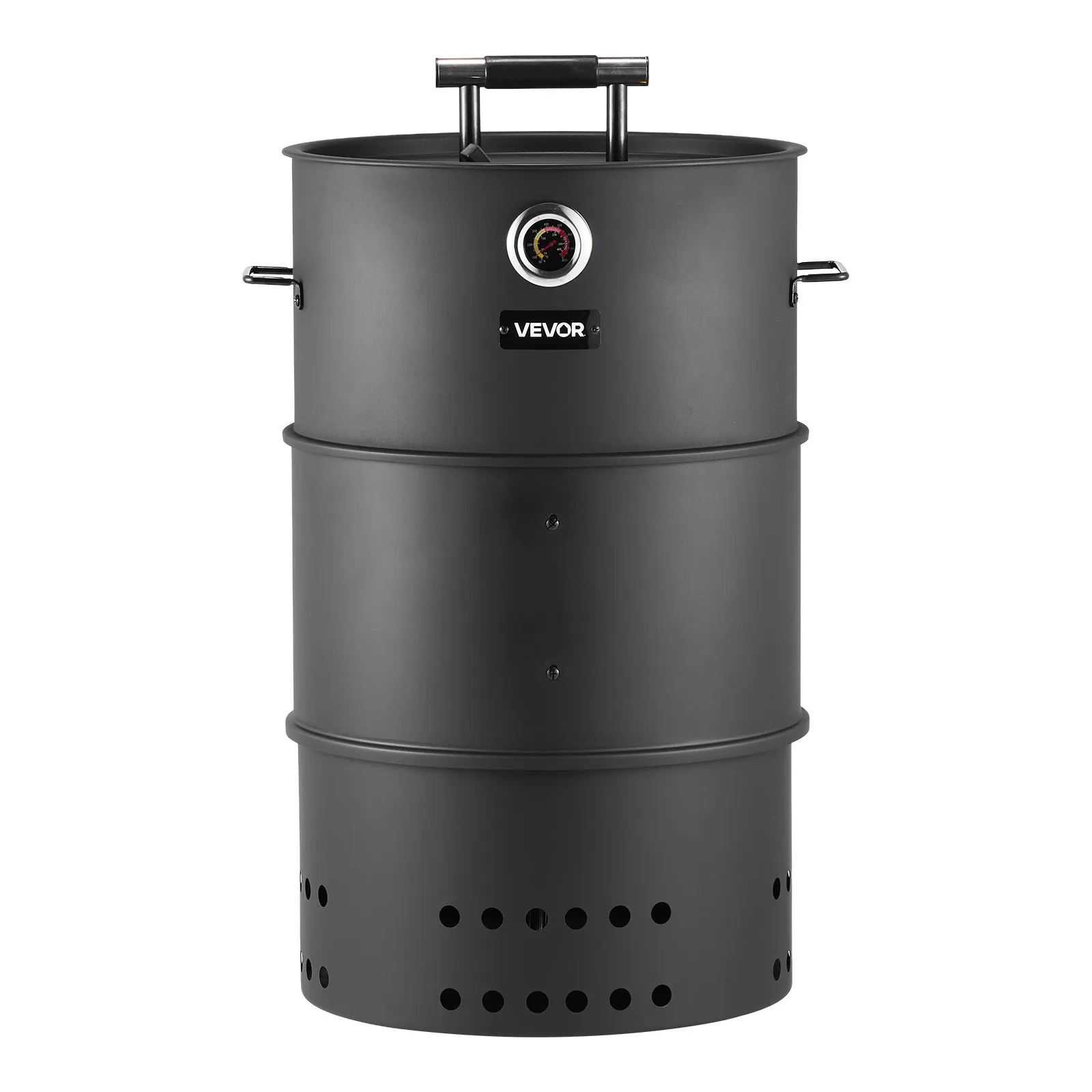 Ahumador vertical de carbón Vevor 47 cm 4 en 1 con barra y 6 ganchos