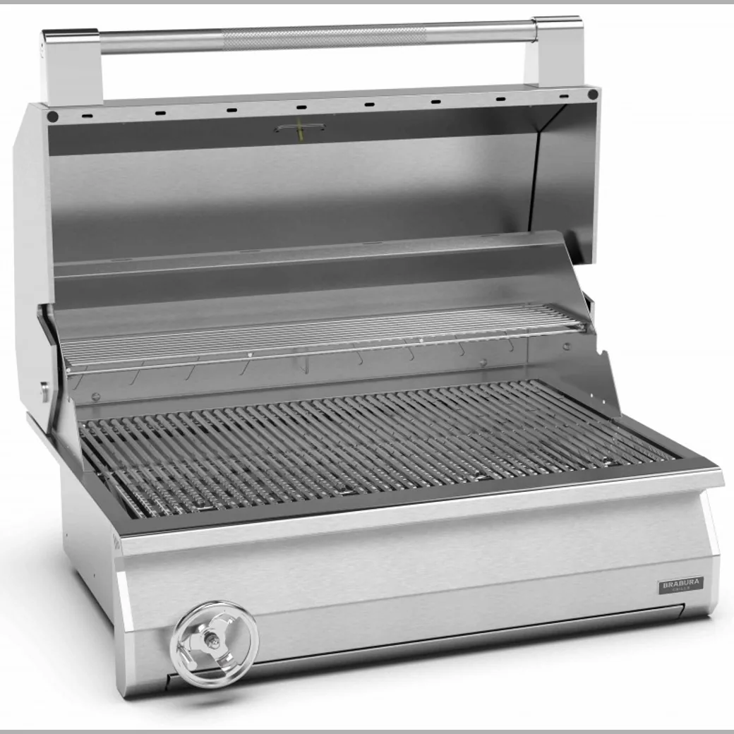 Barbacoa de carbón encastrable Brabura Ember 800 acero inoxidable 304
