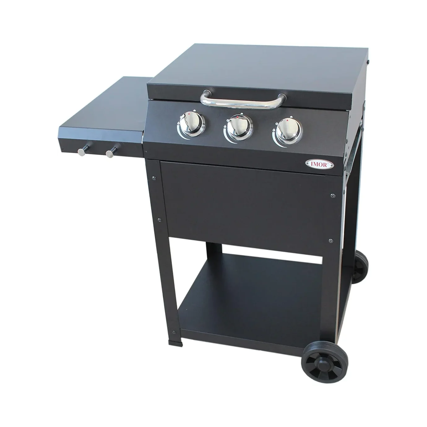 Barbacoa de gas Imor Miramar de 3 quemadores con parrilla y plancha de 12 mm