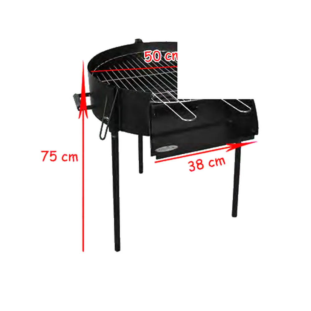 Paellero Imor de 50 cm para leña y carbón con parrilla