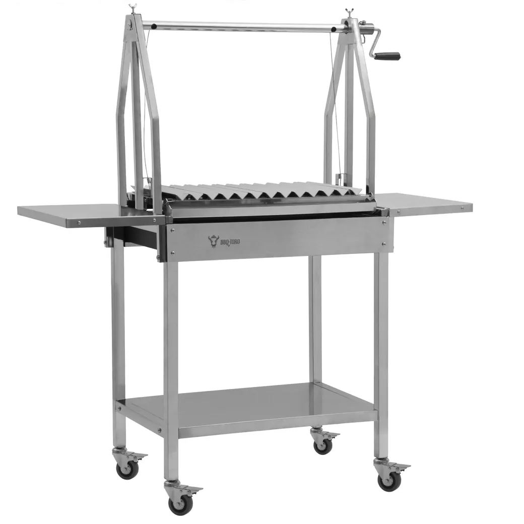 Parrilla asador argentina BBQ-Toro de acero inoxidable 119 cm
