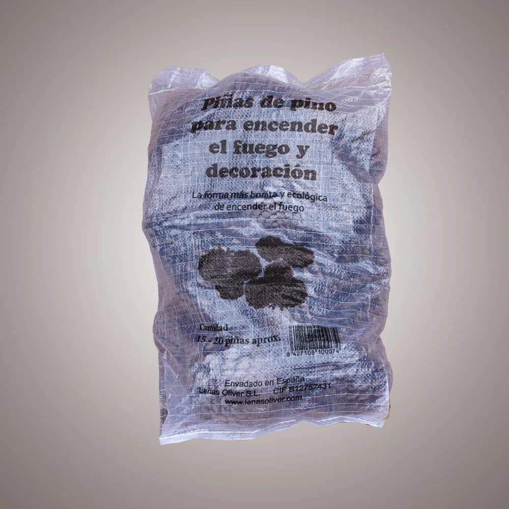 Piñas de pino secas para encender barbacoa y chimenea, 15-20 uds