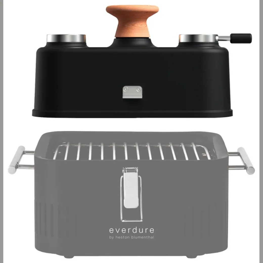 Tapa horno Everdure Cube con termómetro, para asar y ahumar