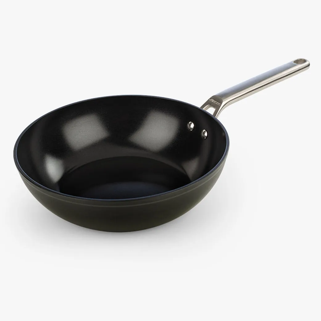 Wok antiadherente cerámico Arcos Samoa 28 cm para inducción y horno