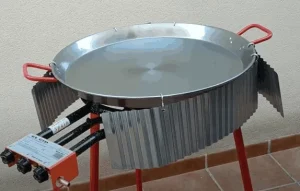 paellero de gas con para viento